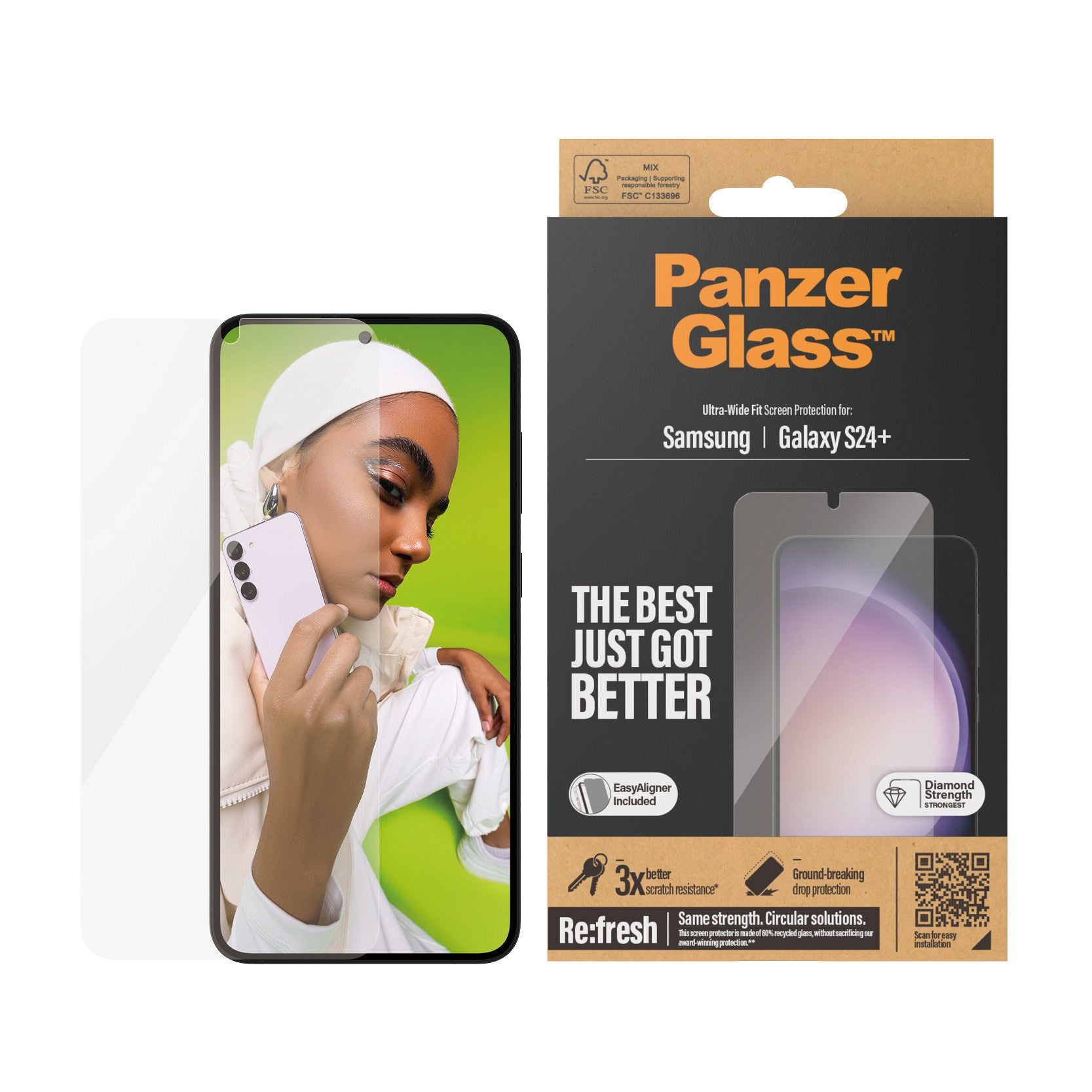 PanzerGlass® Displayschutz Samsung Galaxy S24+ | Ultra-Wide Fit m. EasyAligner